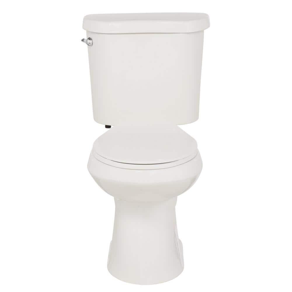 Glacier Bay 2Piece 128 GPF High Efficiency Single Flush Elongated Toilet in White