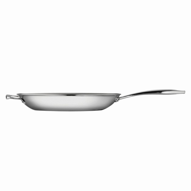 Fry Pan With Helper Handle Silver