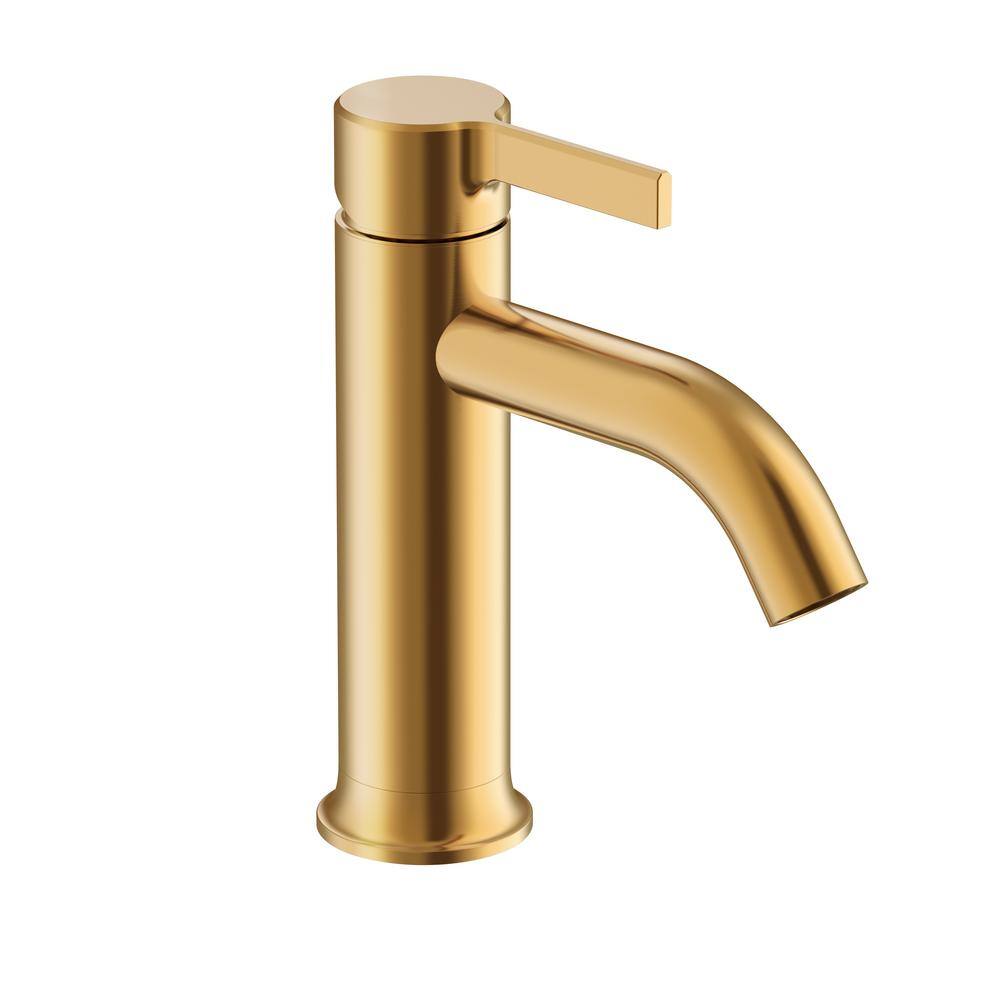 Glacier Bay Ryden Single Hole Single-Handle Bathroom Faucet in Brushed Gold HDQFS1A9277CZ