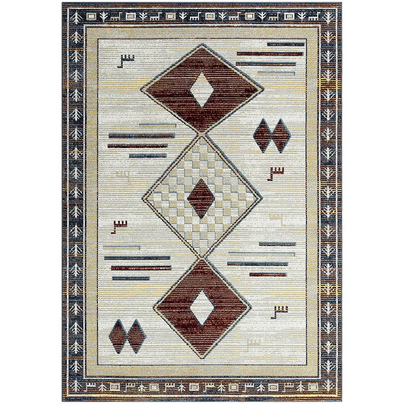 Everwash Treasure Southwestern Geometric Area Rug