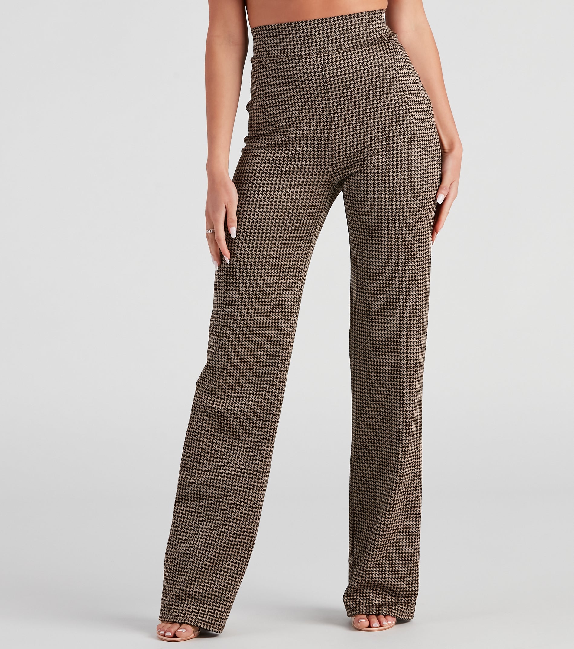 Back To Business Houndstooth Trouser Pants