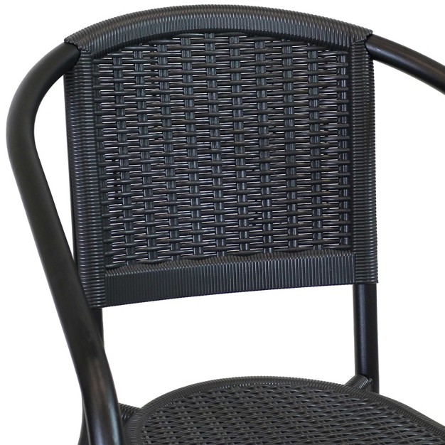 Sunnydaze Steel Frame And Polypropylene Seat And Back Aderes Outdoor Patio Arm Chair