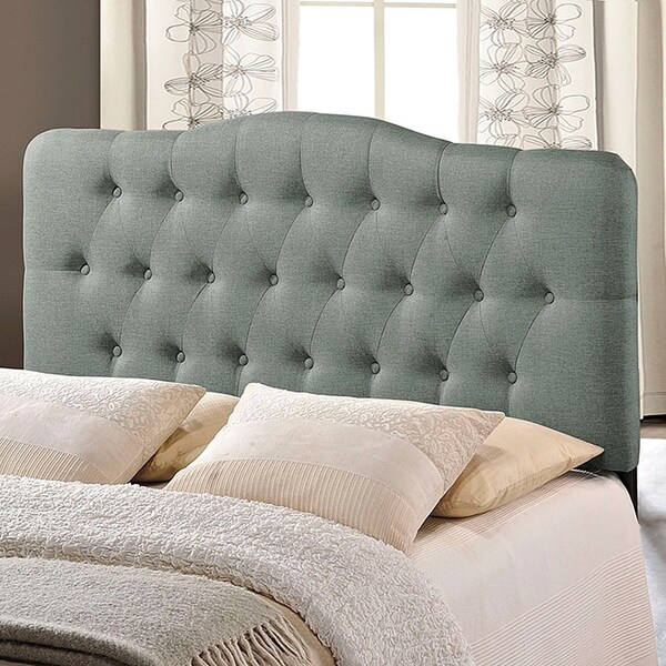 Kenmore Grey Fabric Upholstered Tufted King Size Headboard - - 27468546