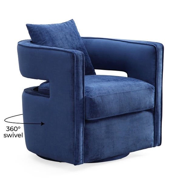 Kennedy Modern Accent Velvet Swivel Chair