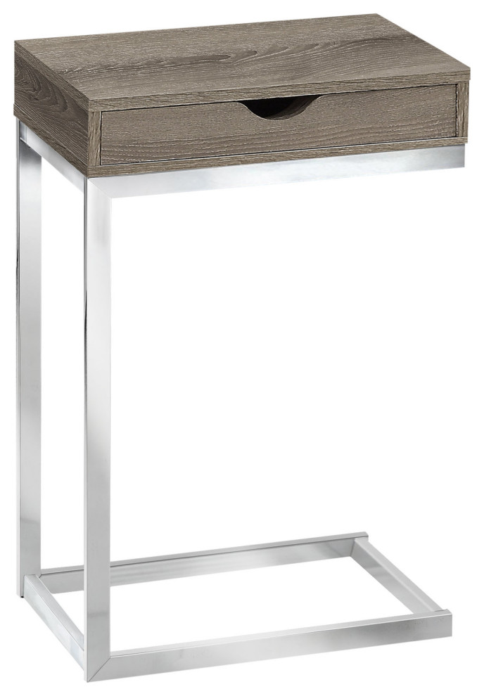 HomeRoots 10.25 quotx 15.75 quotx 24.5 quotDark Taupe Finish Metal Accent Table   Contemporary   Side Tables And End Tables   by Global Discount Store LLC  Houzz