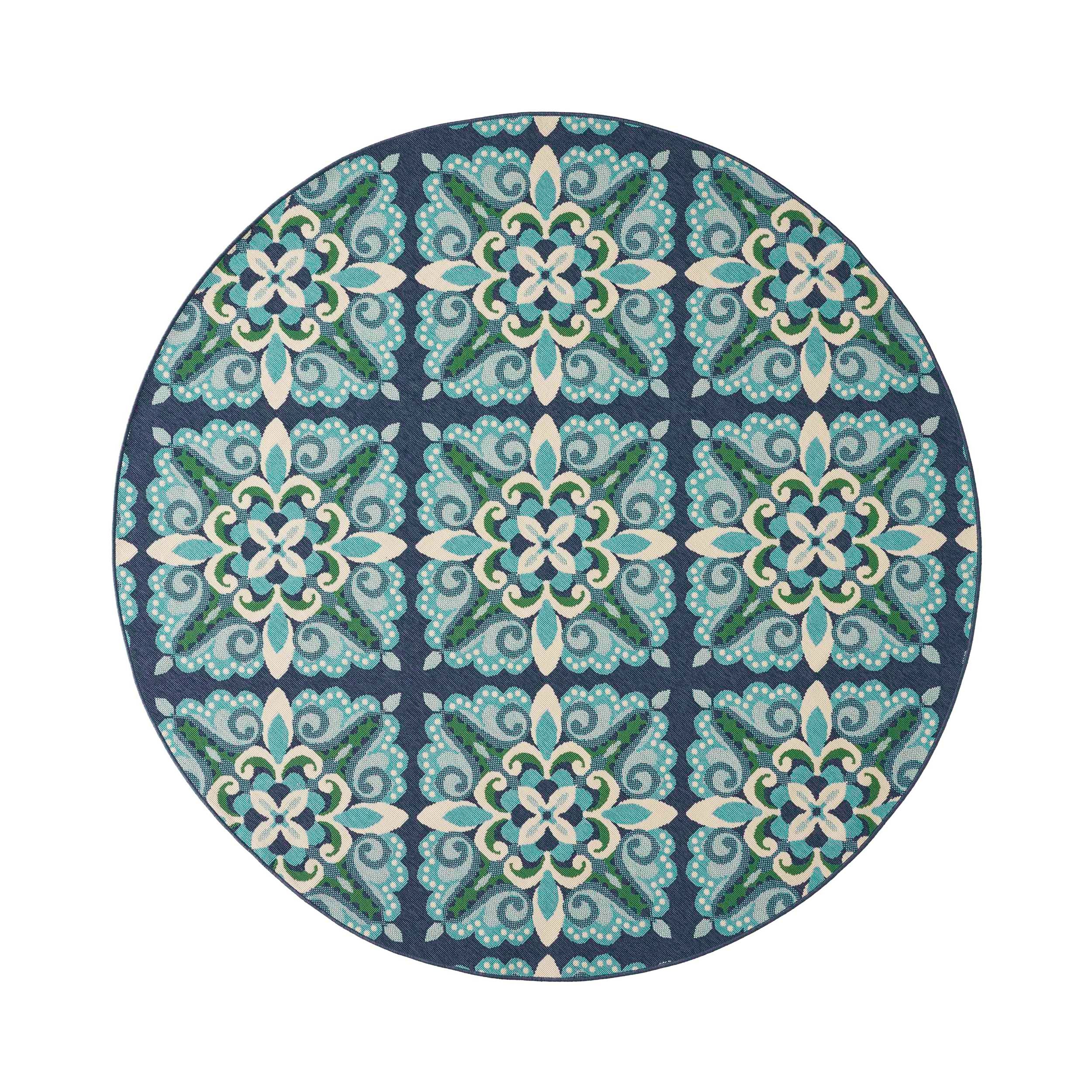 Sage Outdoor Medallion Area Rug