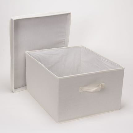 Household Essentials Jumbo Canvas Storage Box with Lid