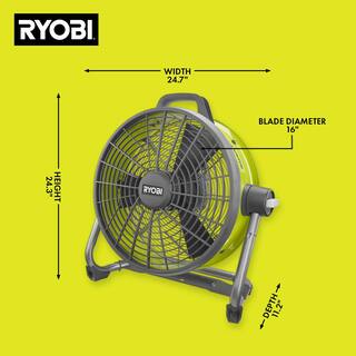 RYOBI ONE+ 18V Hybrid 18 in. Air Cannon Drum Fan P3340