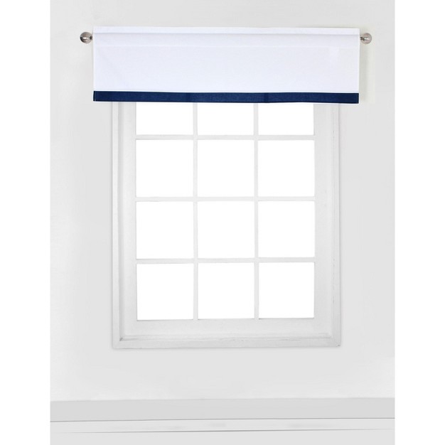 Bacati Mixnmatch Blue Band Window Valance