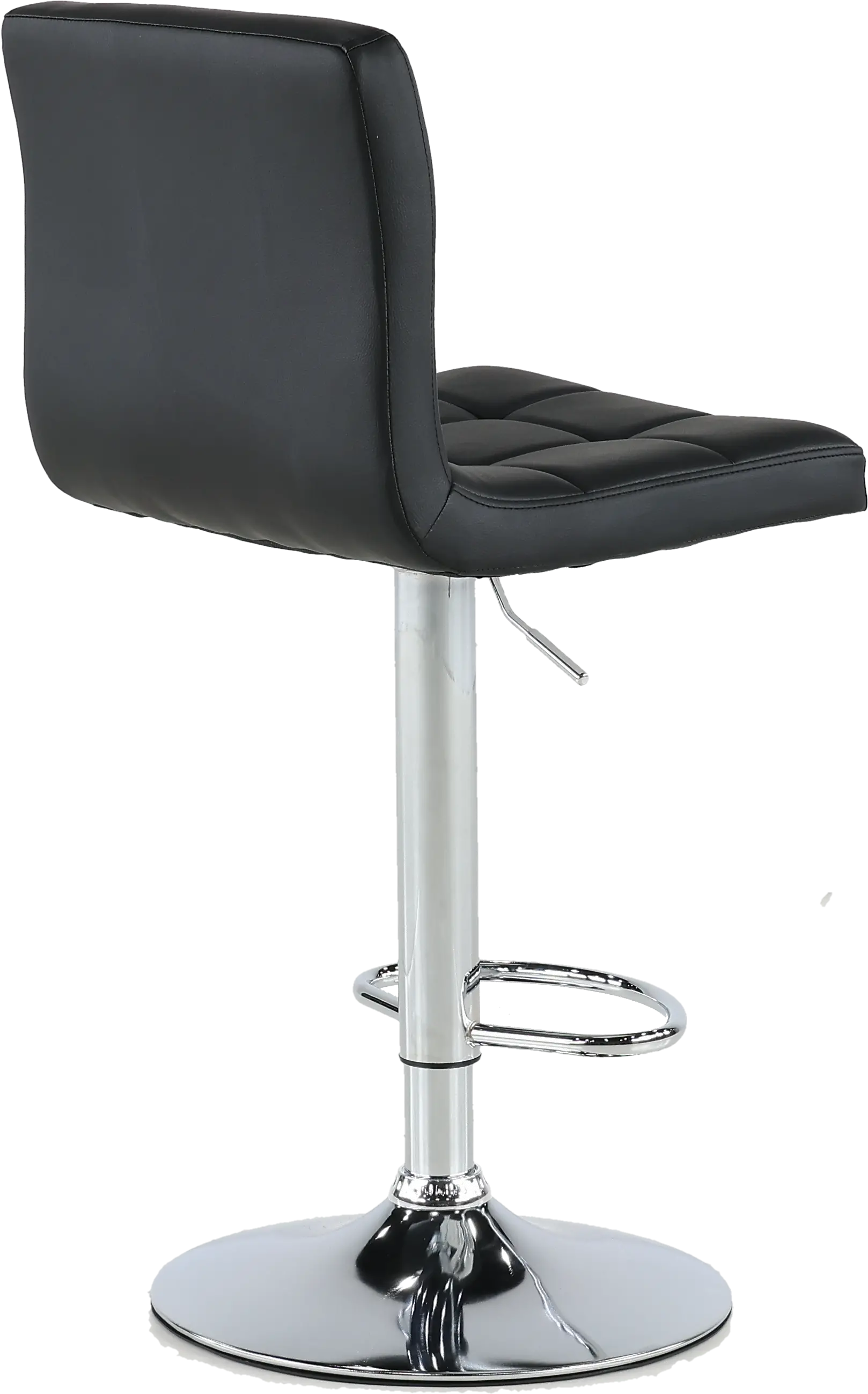 Dagmar Black Adjustable Height Swivel Bar Stool