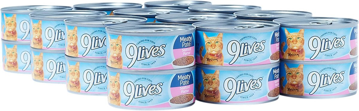 9 Lives Meaty Pate Seafood Platter Canned Cat Food