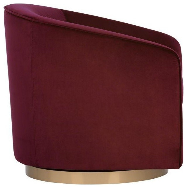 Emma Swivel Chair   Burgundy Sky   Contemporary   Armchairs And Accent Chairs   by Virgil Stanis Design  Houzz