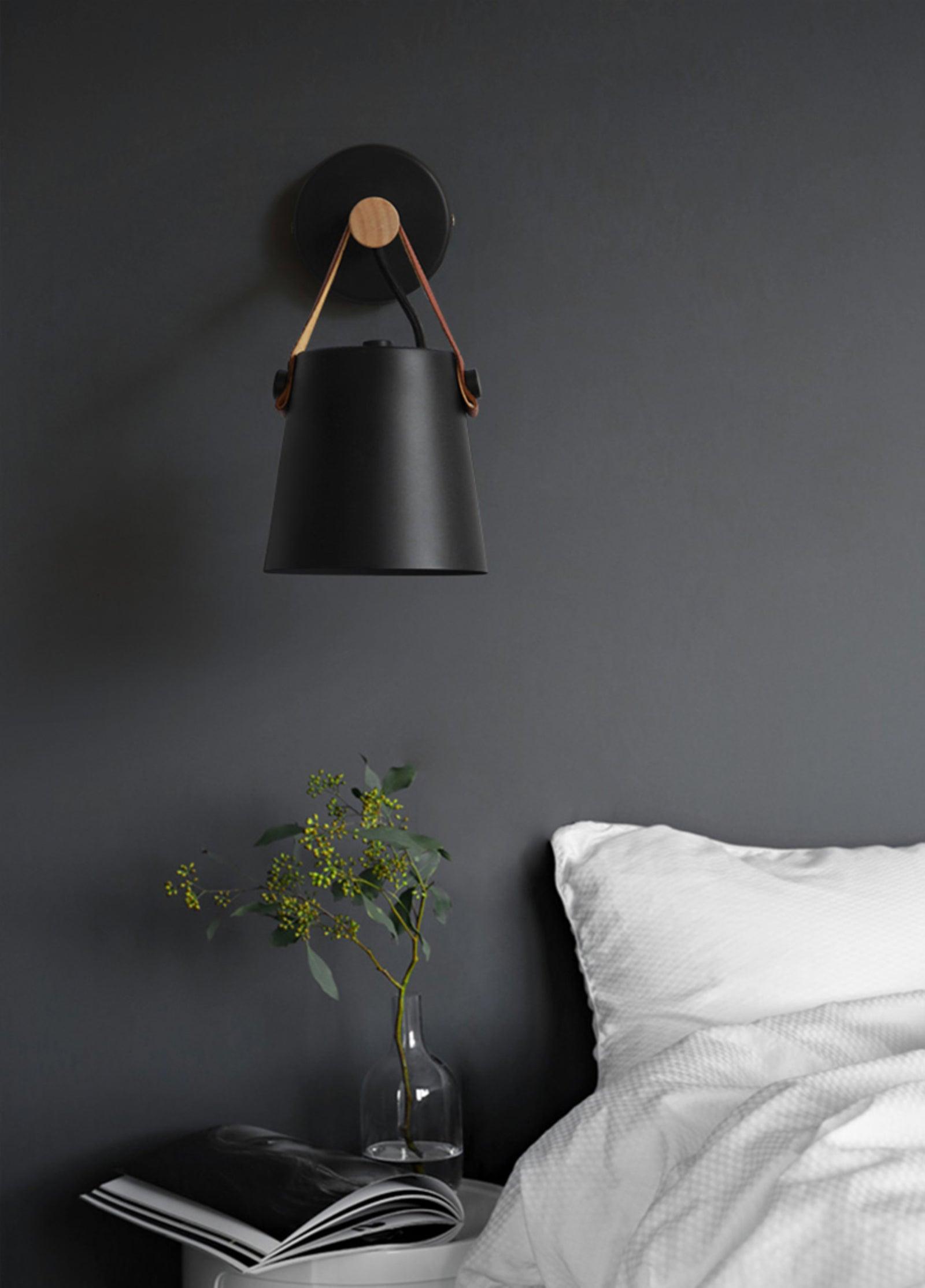 Wooden Conical Wall Light