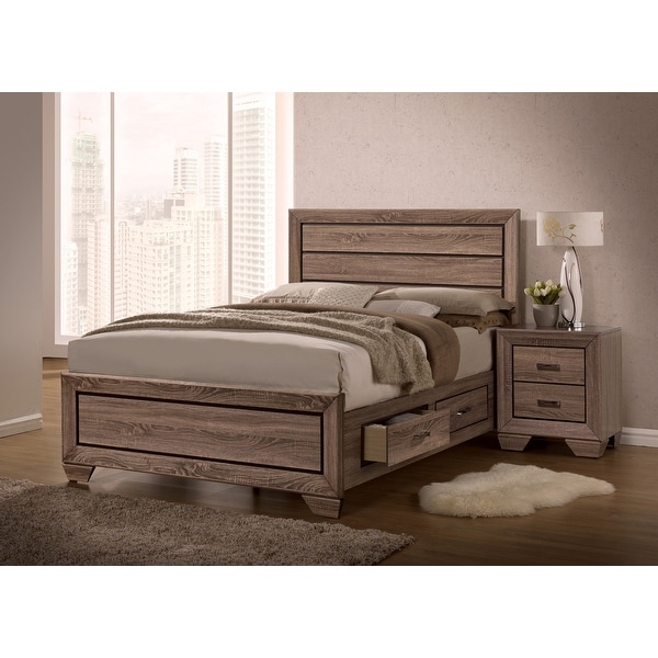 Oatfield Transitional 5-piece Storage Bedroom Set - - 33987939