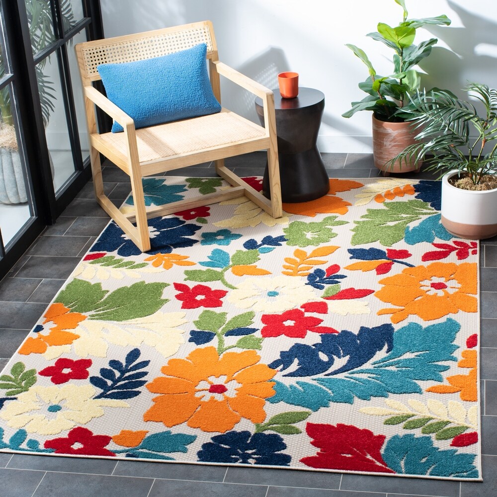 SAFAVIEH Cabana Avia Indoor/ Outdoor Waterproof Patio Floral Rug