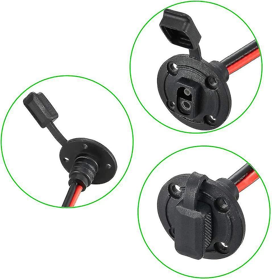 Sae Power Socket， Sae Cable Charger Adapter Connection， Weatherproof Sae Socket Sidewall Port Solar，