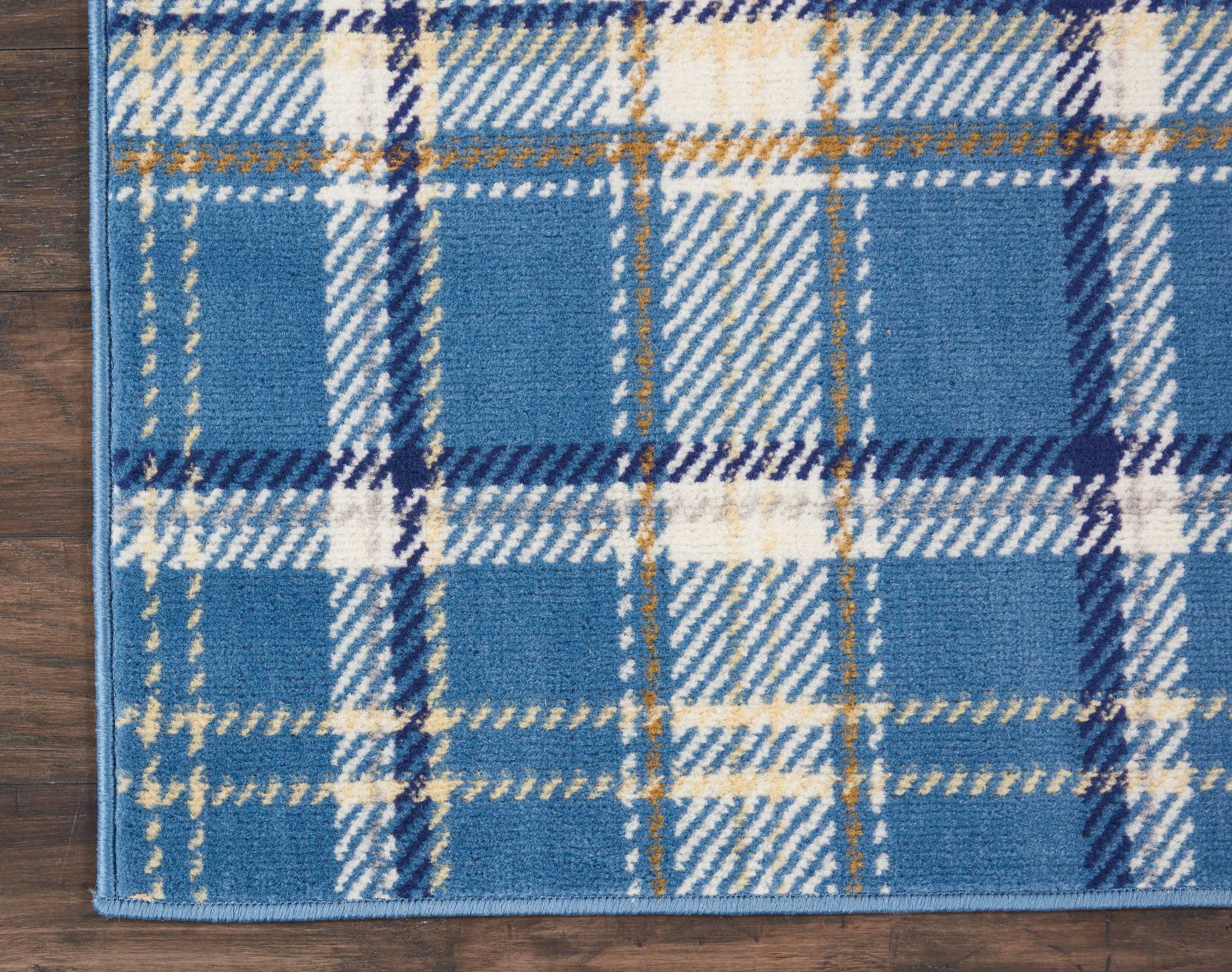 Nourison Grafix Plaid Blue 2'3