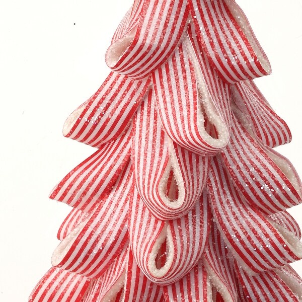 13.5 Iced Peppermint Candy Ribbon Tree