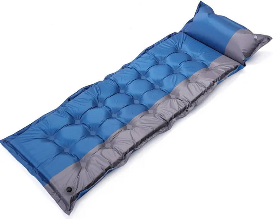 Multicolor Inflatable Sleeping Pad Folding Camping hiking Outdoor Mat with Pillow