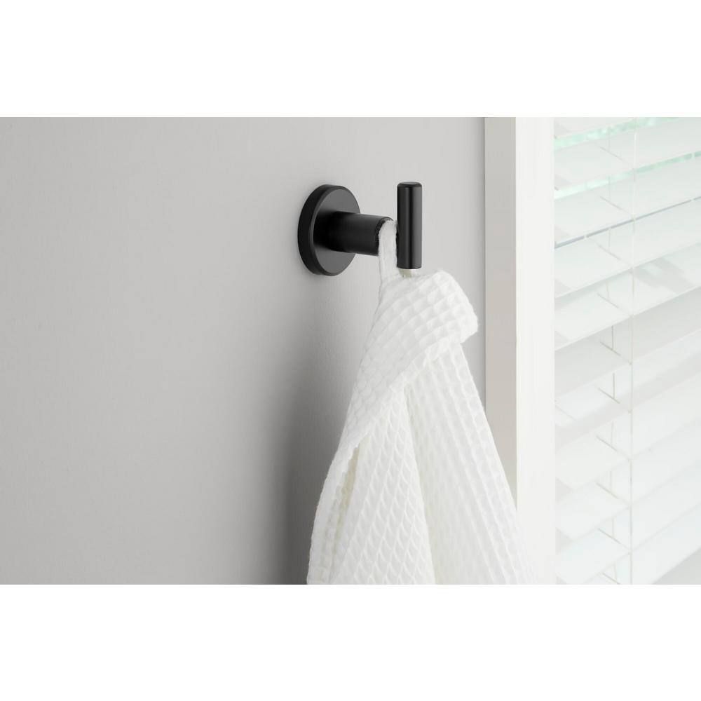 Glacier Bay Menlo Single Robe Hook in Matte Black 20075-0310H