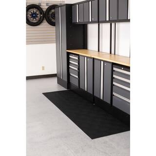 G-Floor Levant 27 in. W x 60 in. L Midnight Black Commercial Grade Vinyl Performance Garage Flooring Runner WGRUN75LV2760MB