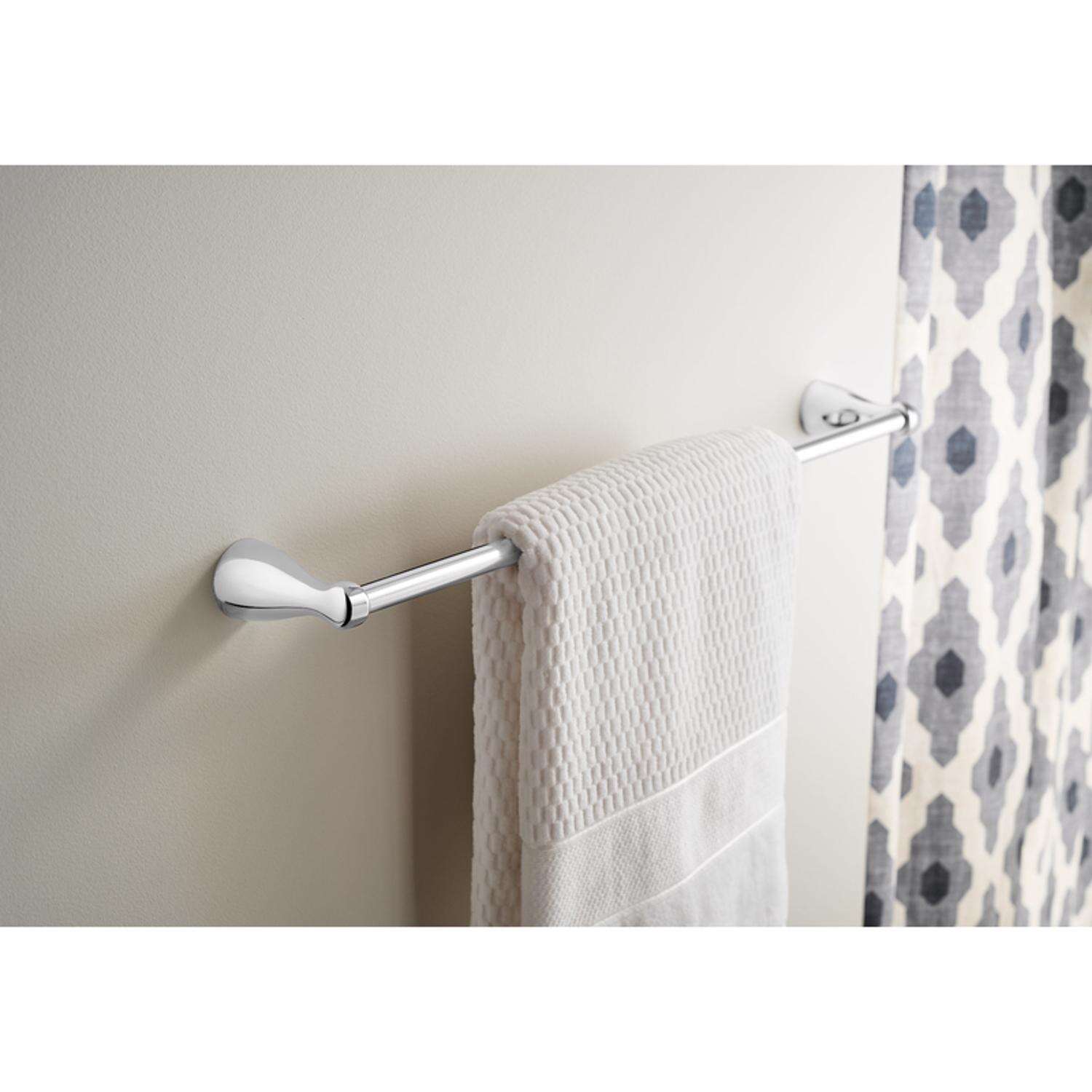 Delta Foundations Chrome Silver Towel Bar 24 in. L Die Cast Zinc