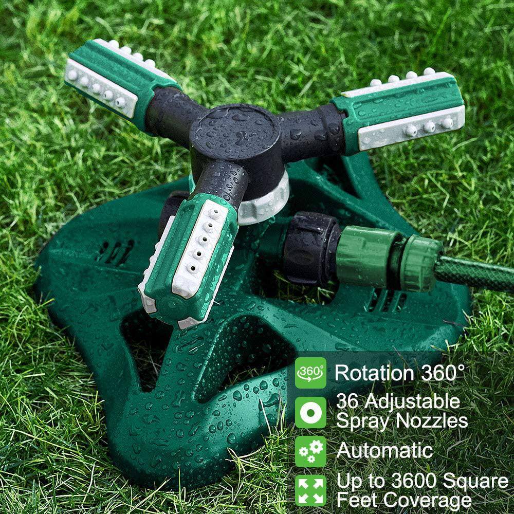 Garden Sprinkler Upgrade Automatic 360-Degree Rotating Irrigation Sprinkler System for Yard Garden Green B086HK1BH9