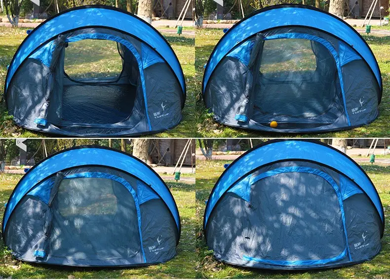 4 6 Persons Automatic Speed Open Throwing Pop Up Windproof Outdoor Camping Tent