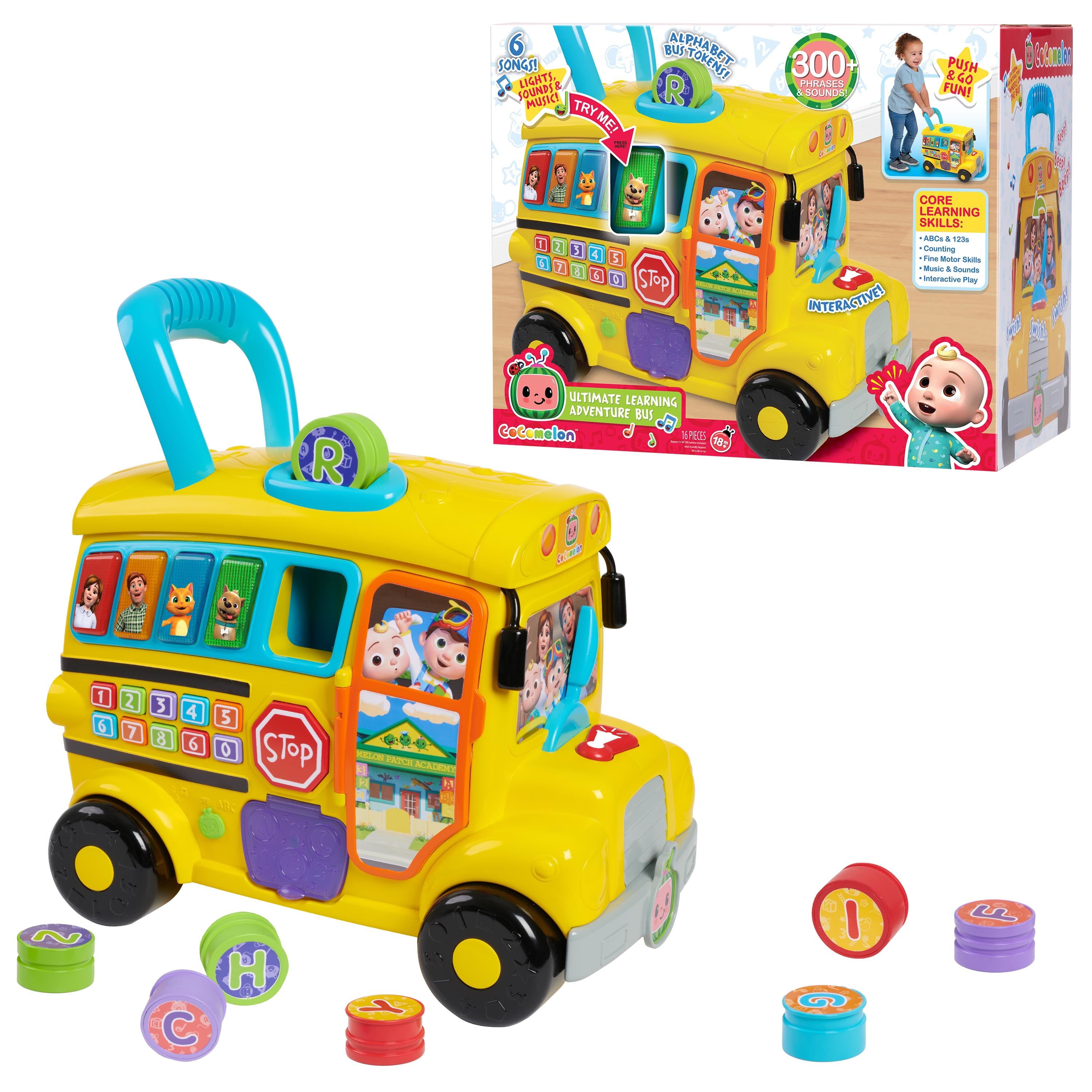 CoComelon Ultimate Adventure Learning Bus， Preschool Learning and Education， Officially Licensed Kids Toys for Ages 18 Month， Gifts and Presents