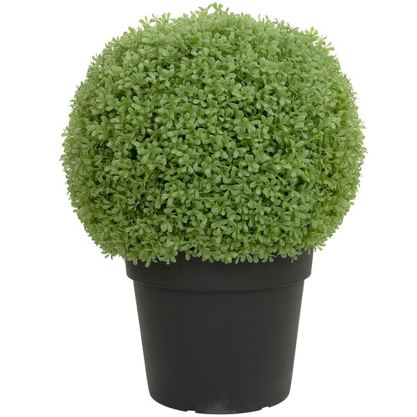 22 Artificial Boxwood Ball Topiary in Round Pot，Unlit