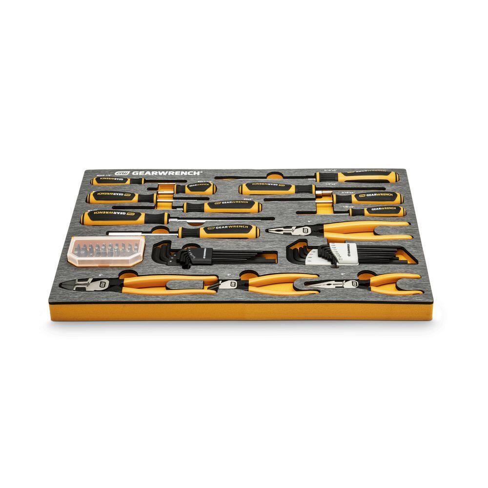 GEARWRENCH Pliers and Screwdrivers Tool Set in EVA Tray (66-Piece) 82998