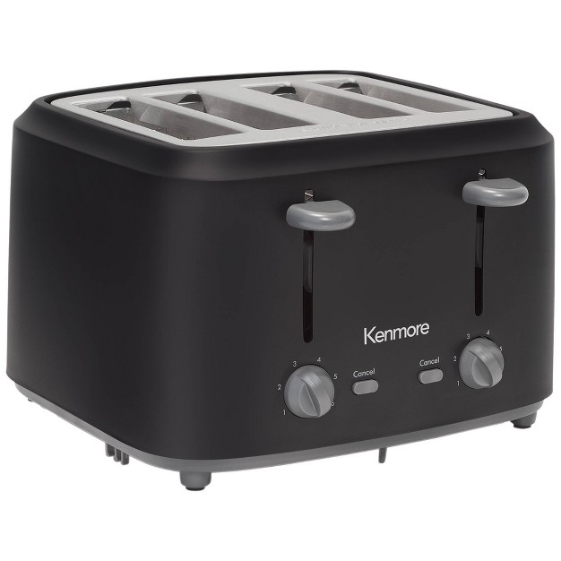 Kenmore 4 slice Toaster With Dual Controls Matte Black