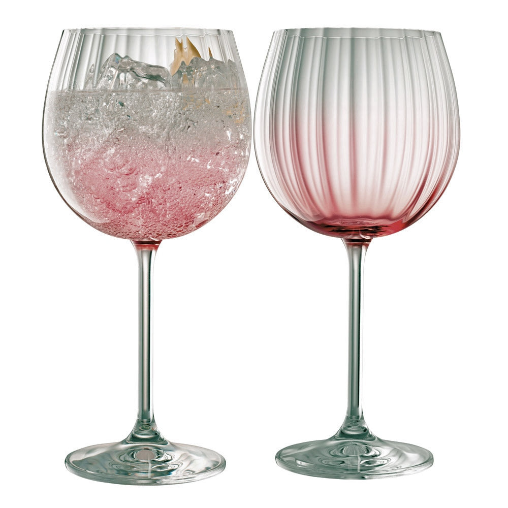 Galway Crystal Erne Gin & Tonic Pair Blush