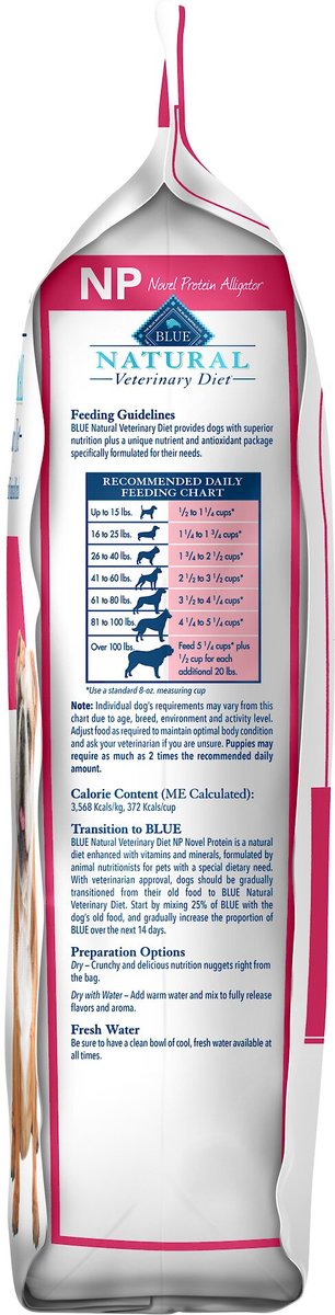 Blue Buffalo Natural Veterinary Diet NP Novel Protein Alligator Grain-Free Dry Dog Food