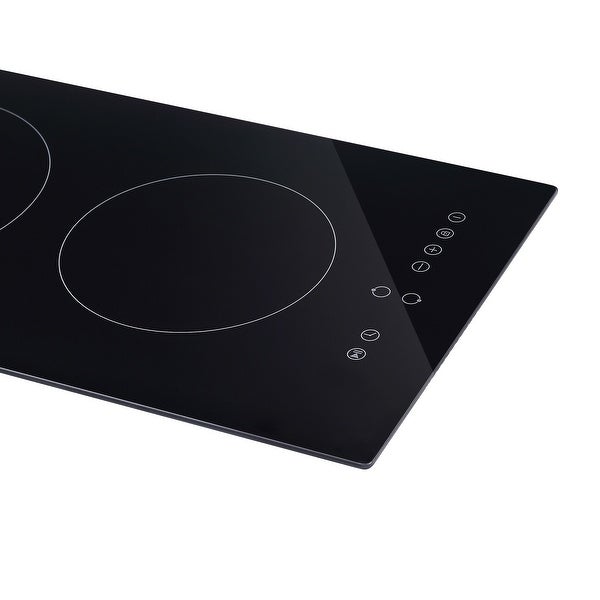 12-in Built-In Radiant Electric Cooktop in Black with 2 Elements - 12