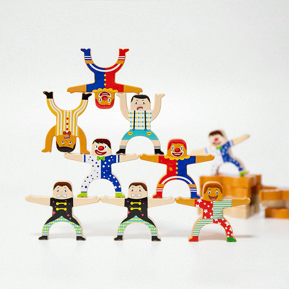 16pcs/set Kids nce Game Plastic Circus Stacking Blocks ncing Game Early Educational Toy for Children