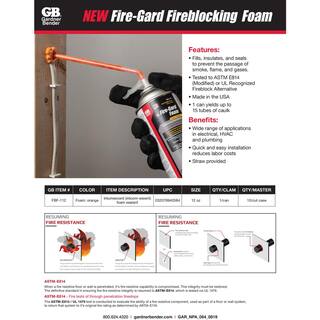 Gardner Bender Fire-Gard Foam Fire-Stopping Sealant FBF-112