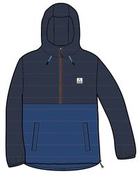 Roamer Recycled Insulated Overhead Jacket - Rich Navy/Cobalt