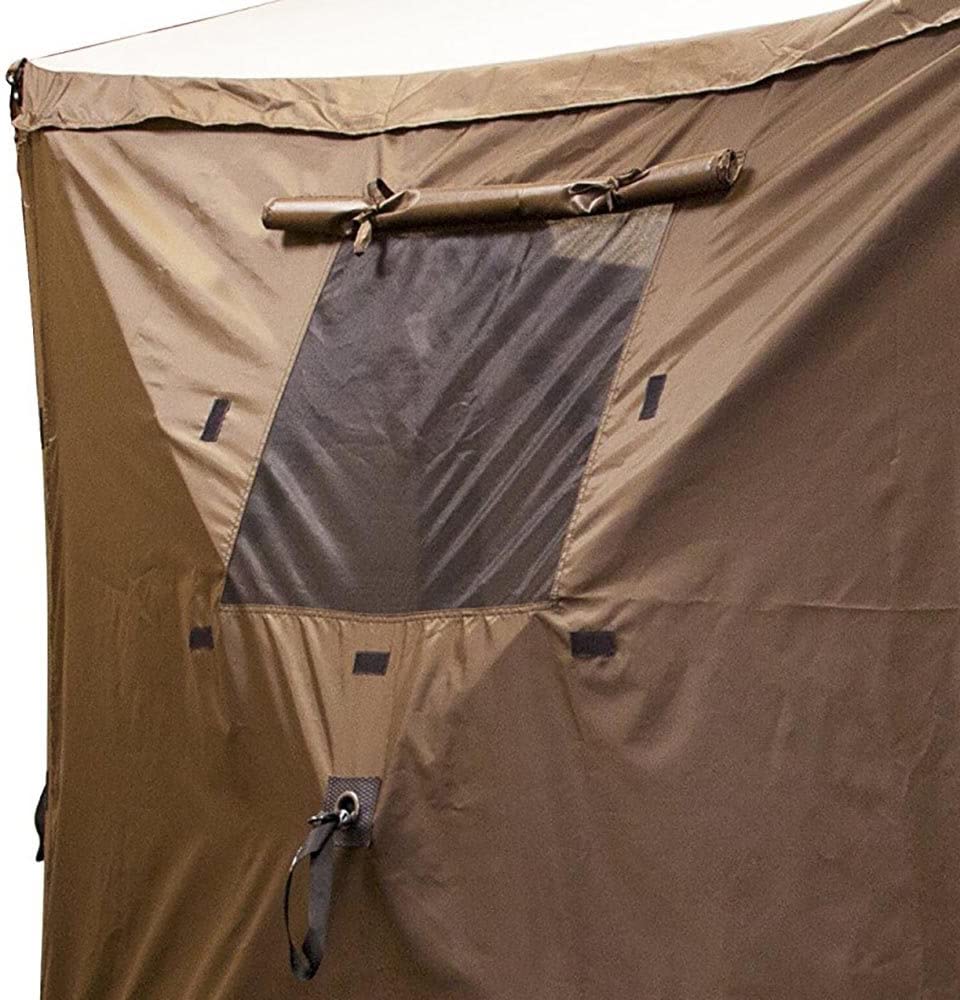 Clam Wind and Sun Panel Attachment for Traveler， Venture， and Escape Screen Shelter Canopy Tent， Accessory Only， Brown (3 Pack)