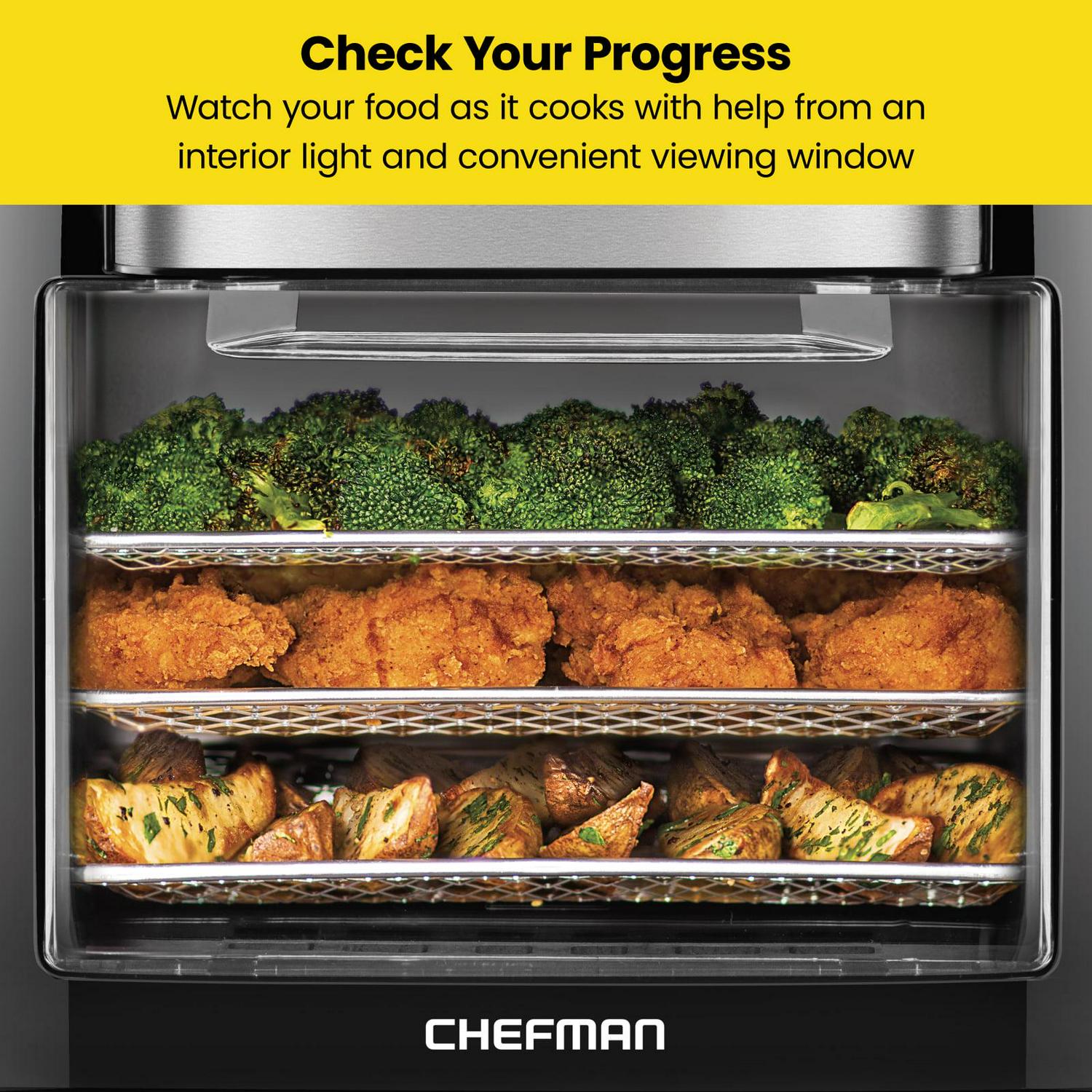 Chefman Digital Air Fryer+ Rotisserie Dehydrator Oven Black 10L  Crowdfused