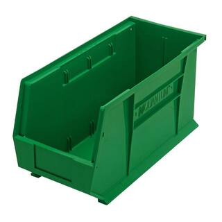 QUANTUM STORAGE SYSTEMS Ultra-Series 5 Gal. Stack and Hang Storage Tote in Green (12-Pack) QUS224SN