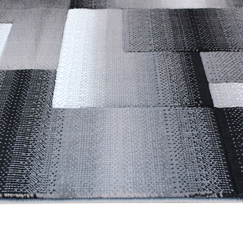 Masada Rugs Masada Rugs Trendz Collection 5'x7' Modern Contemporary Area Rug in Black， White and Gray-Design Trz861