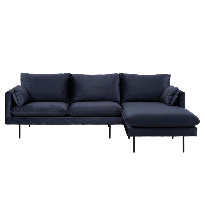 AKEMI 3 Seater Sofa with Right Chaise - Blue