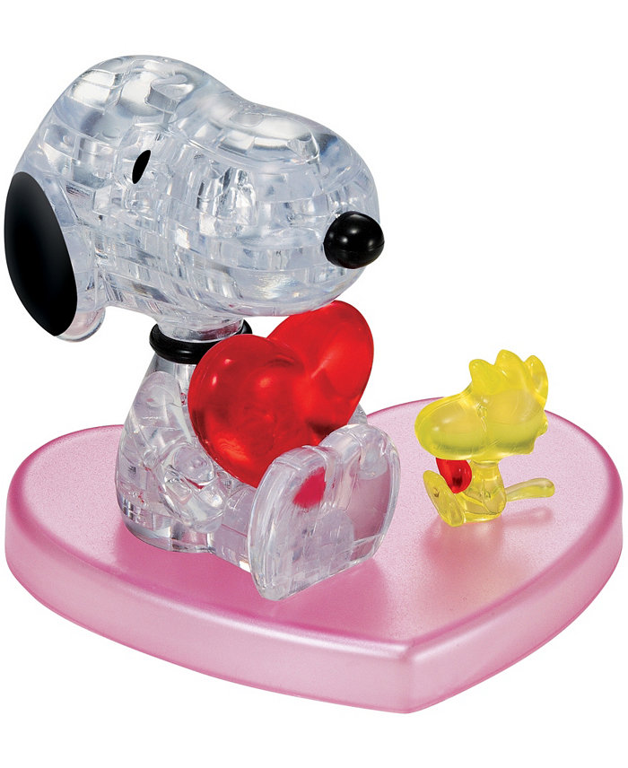 BePuzzled 3D Crystal Puzzle - Peanuts Snoopy Heart - 35 Piece