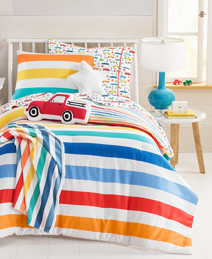 Charter Club Kids Rainbow Stripe Cotton 2-Pc. Comforter Set  Twin  Created for Macys