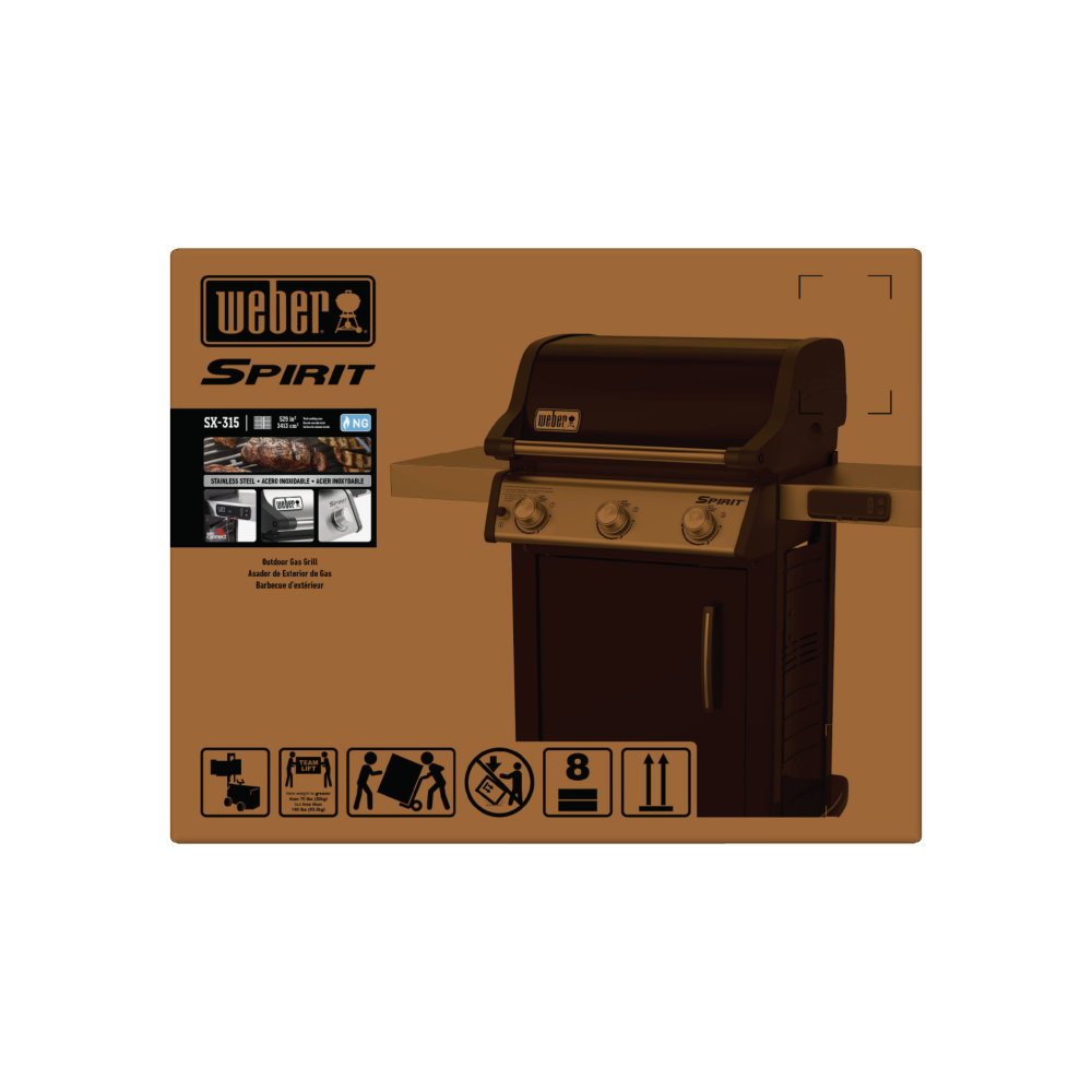 Weber Spirit SX 315 Smart Natural Gas Grill Stainless Steel ;