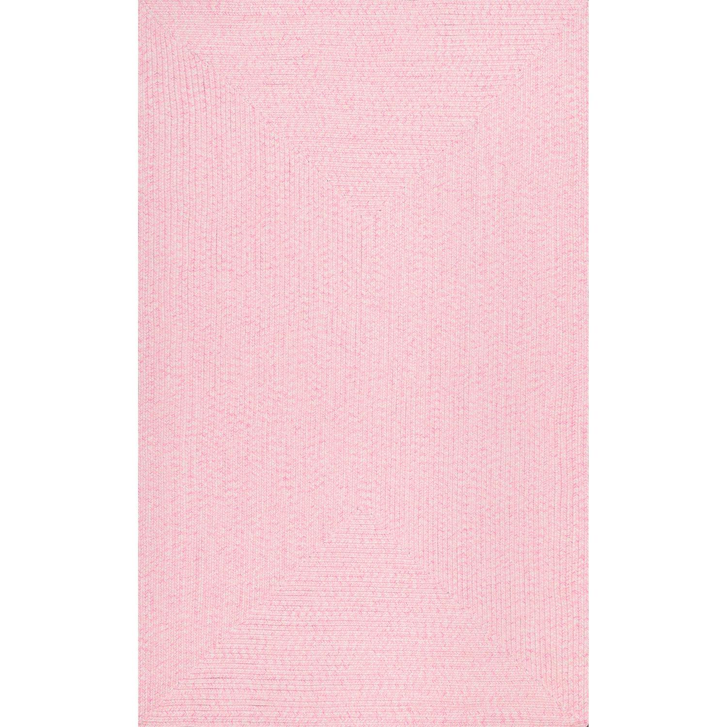 nuLOOM Wynn Braided Indoor/Outdoor Accent Rug， 2and#8242; x 3and#8242;， Pink