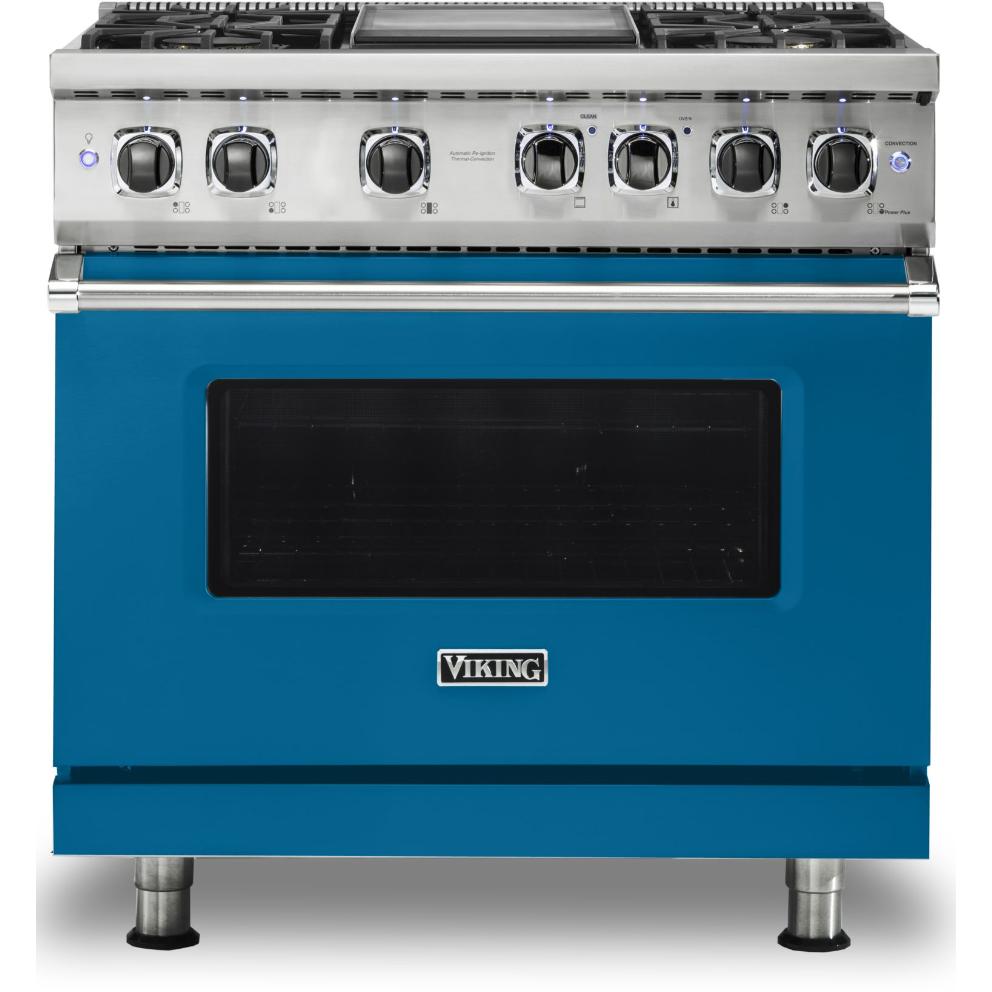 Viking 36-inch Freestanding Dual-Fuel Range with Vari-Speed Dual Flow Convection CVDR536-4GABLP