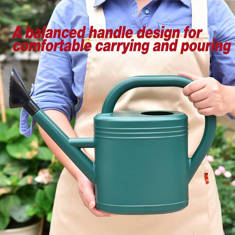 Watering Can 1 Gal. For Indoor and Outdoor Plants Garden Watering Can Large Long Nozzle with Sprinkler (Grey) B095H5SWFX