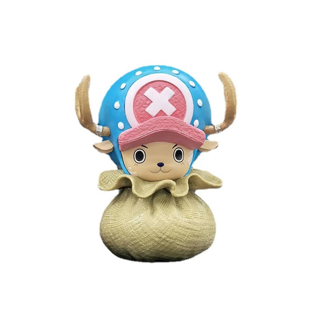 Chopper Siting On Bag One Piece Figure Anime Toy Model 16cm